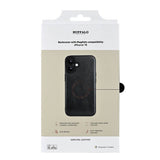 iPhone 16 Buffalo Ekte Skinn Deksel - MagSafe Kompatibel - Svart