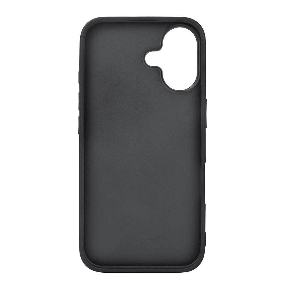 iPhone 16 Buffalo Ekte Skinn Deksel - MagSafe Kompatibel - Svart