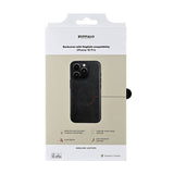iPhone 16 Pro Buffalo Ekte Skinn Deksel - MagSafe Kompatibel - Svart