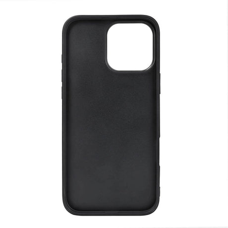 iPhone 16 Pro Max Buffalo Ekte Skinn Deksel - MagSafe Kompatibel - Svart