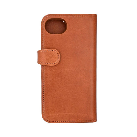 iPhone 17e / 16e Buffalo 2-i-1 Ekte Skinn Flip Deksel - Brun
