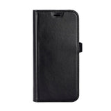 iPhone 17 Buffalo 2-i-1 Ekte Skinn Flip Deksel - Svart