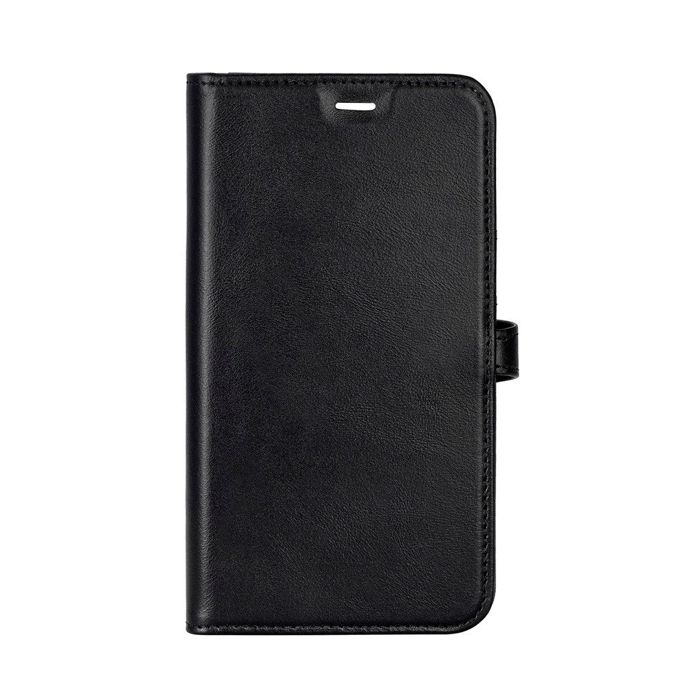 iPhone Air Buffalo 2-i-1 Ekte Skinn Flip Deksel - Svart