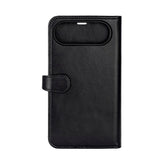 iPhone Air Buffalo 2-i-1 Ekte Skinn Flip Deksel - Svart