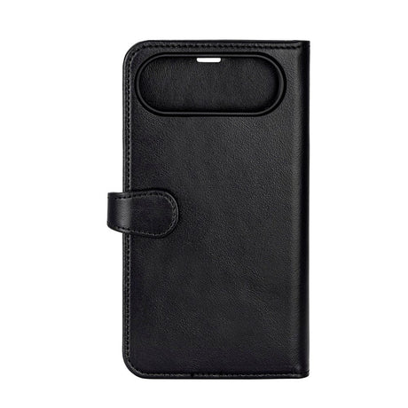 iPhone Air Buffalo 2-i-1 Ekte Skinn Flip Deksel - Svart
