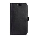 iPhone 17 Pro Buffalo 2-i-1 Ekte Skinn Flip Deksel - Svart