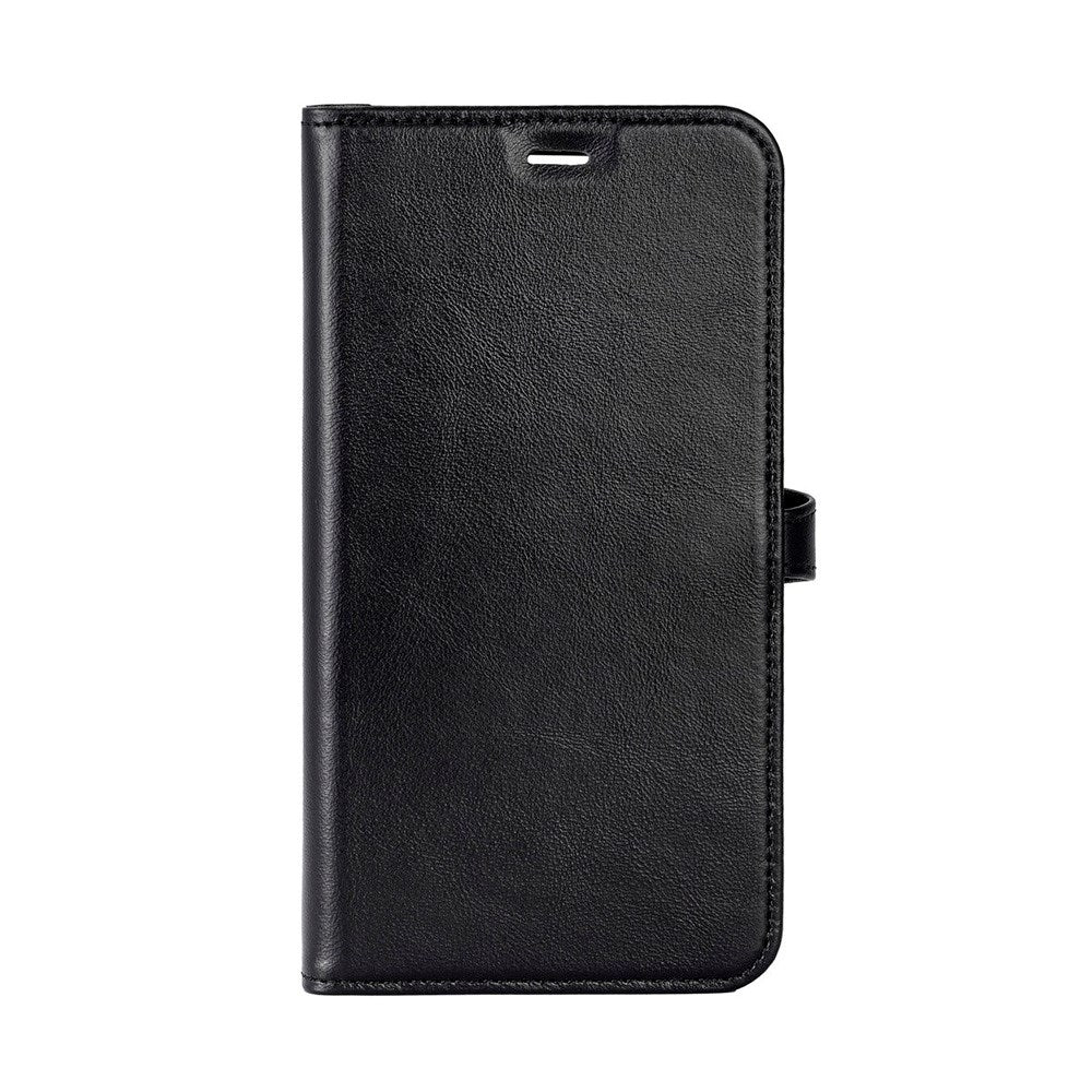 iPhone 17 Pro Max Buffalo 2-i-1 Ekte Skinn Flip Deksel - Svart