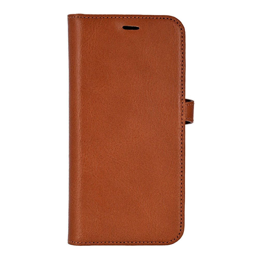 iPhone 17 Buffalo 2-i-1 Ekte Skinn Flip Deksel - Brun