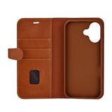 iPhone 17 Buffalo 2-i-1 Ekte Skinn Flip Deksel - Brun