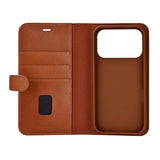 iPhone 17 Pro Buffalo 2-i-1 Ekte Skinn Flip Deksel - Brun
