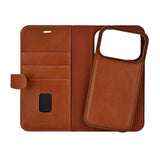 iPhone 17 Pro Buffalo 2-i-1 Ekte Skinn Flip Deksel - Brun