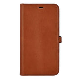 iPhone 17 Pro Max Buffalo 2-i-1 Ekte Skinn Flip Deksel - Brun