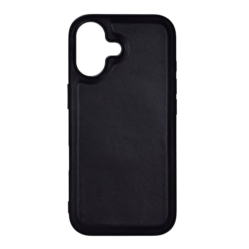 iPhone 17 Buffalo Ekte Skinn Bak Deksel - MagSafe Kompatibel - Svart