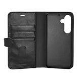 Samsung Galaxy S26 Buffalo 2-i-1 Ekte Skinn Flip Deksel - MagSafe Kompatibel - Svart