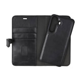 Samsung Galaxy S26 Buffalo 2-i-1 Ekte Skinn Flip Deksel - MagSafe Kompatibel - Svart