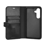 Samsung Galaxy S26+ (Plus) Buffalo 2-i-1 Ekte Skinn Flip Deksel - MagSafe Kompatibel - Svart