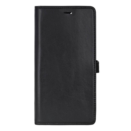 Samsung Galaxy S26 Ultra Buffalo 2-i-1 Ekte Skinn Flip Deksel - MagSafe Kompatibel - Svart