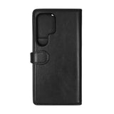 Samsung Galaxy S26 Ultra Buffalo 2-i-1 Ekte Skinn Flip Deksel - MagSafe Kompatibel - Svart