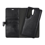 Samsung Galaxy S26 Ultra Buffalo 2-i-1 Ekte Skinn Flip Deksel - MagSafe Kompatibel - Svart