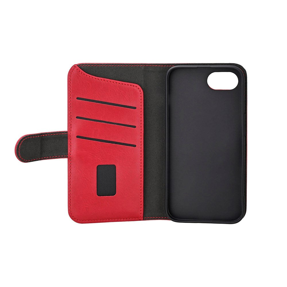 iPhone 17e / 16e GEAR Kunstskinn Flip Deksel - MagSafe Kompatibel - Rød