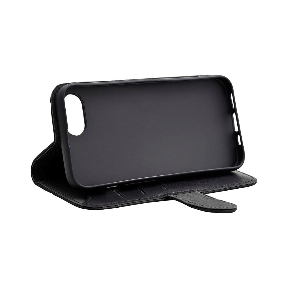 iPhone 17e / 16e GEAR Kunstskinn Flip Deksel - MagSafe Kompatibel - Svart