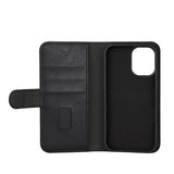 iPhone 16 GEAR Kunstskinn Deksel 2-i-1 m. Lommebok 3 Kort - MagSafe Kompatibel - Svart