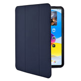 iPad 11" (2025) / iPad 10.9" (2024/2022) GEAR Pencilpocket Skinn Flip Deksel - Mørkeblå