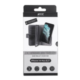 iPhone 14 Plus GEAR Lommebok - Skinn Flip 2-i-1 Deksel med Lommebok 7 Kart - Svart