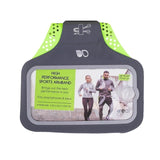 GEAR Universal Løpearmbånd for Mobil med Lomme for Nøkkel & Reflekterende Kant (Maks. Mobil: 70 x 140 mm) - Grå / Grønn