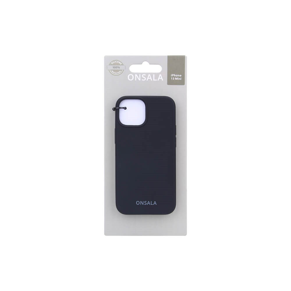Onsala iPhone 13 Onsala Collection Liquid Silicone Bakdeksel - Black
