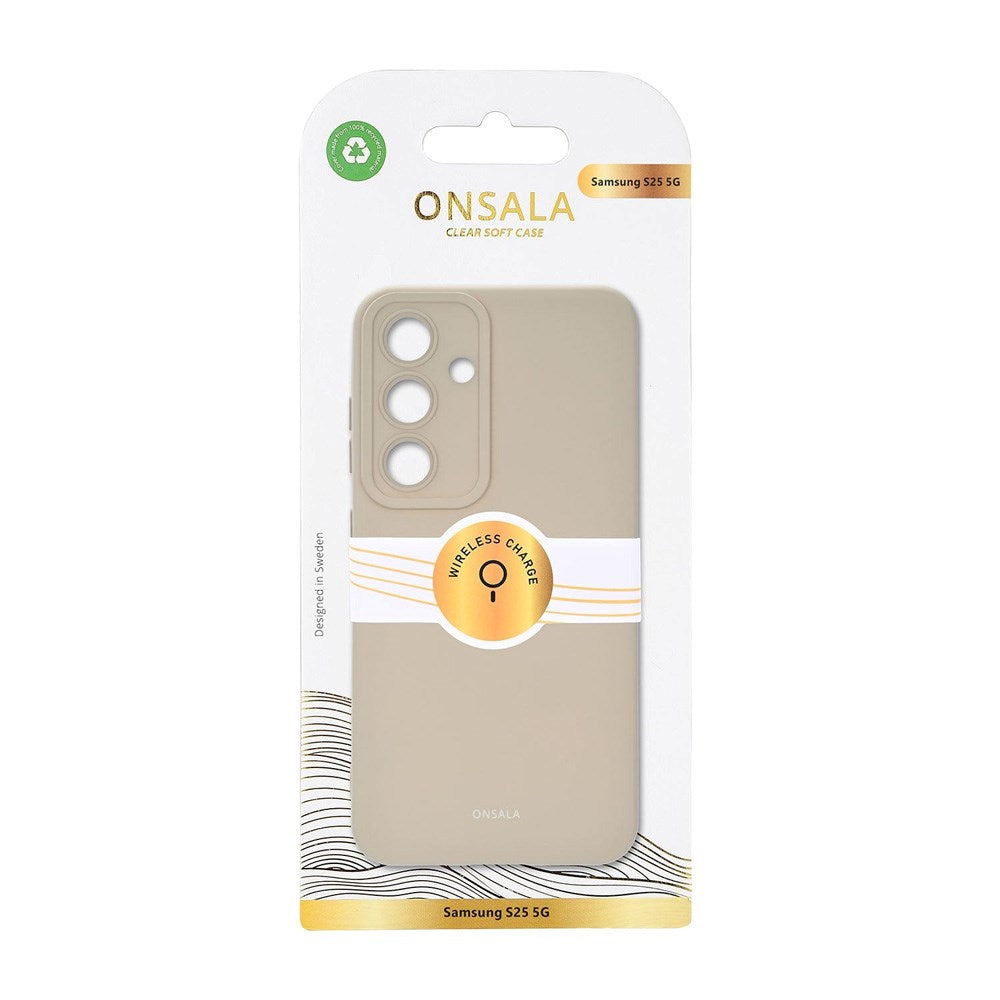 Onsala Samsung Galaxy S25 Silikon Touch Deksel - Concrete