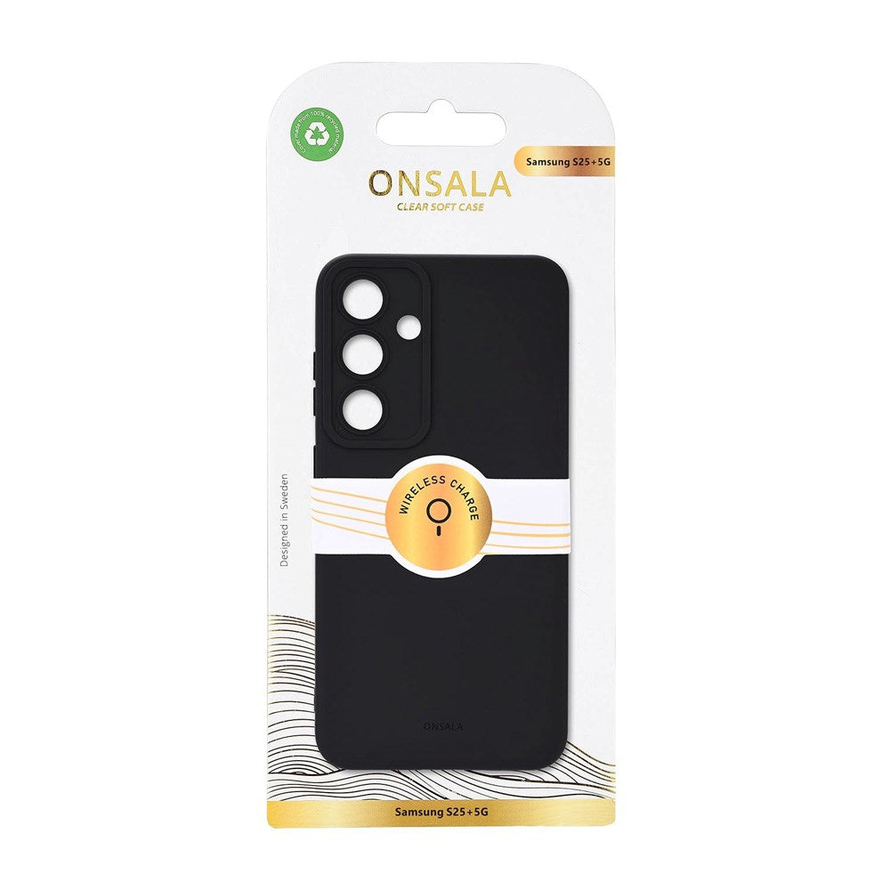 Onsala Samsung Galaxy S25+ (Plus) Silikon Touch Deksel - Black