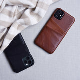 iPhone 11 Onsala Collection Mobil Deksel m. Kortholder / Skinn - Svart