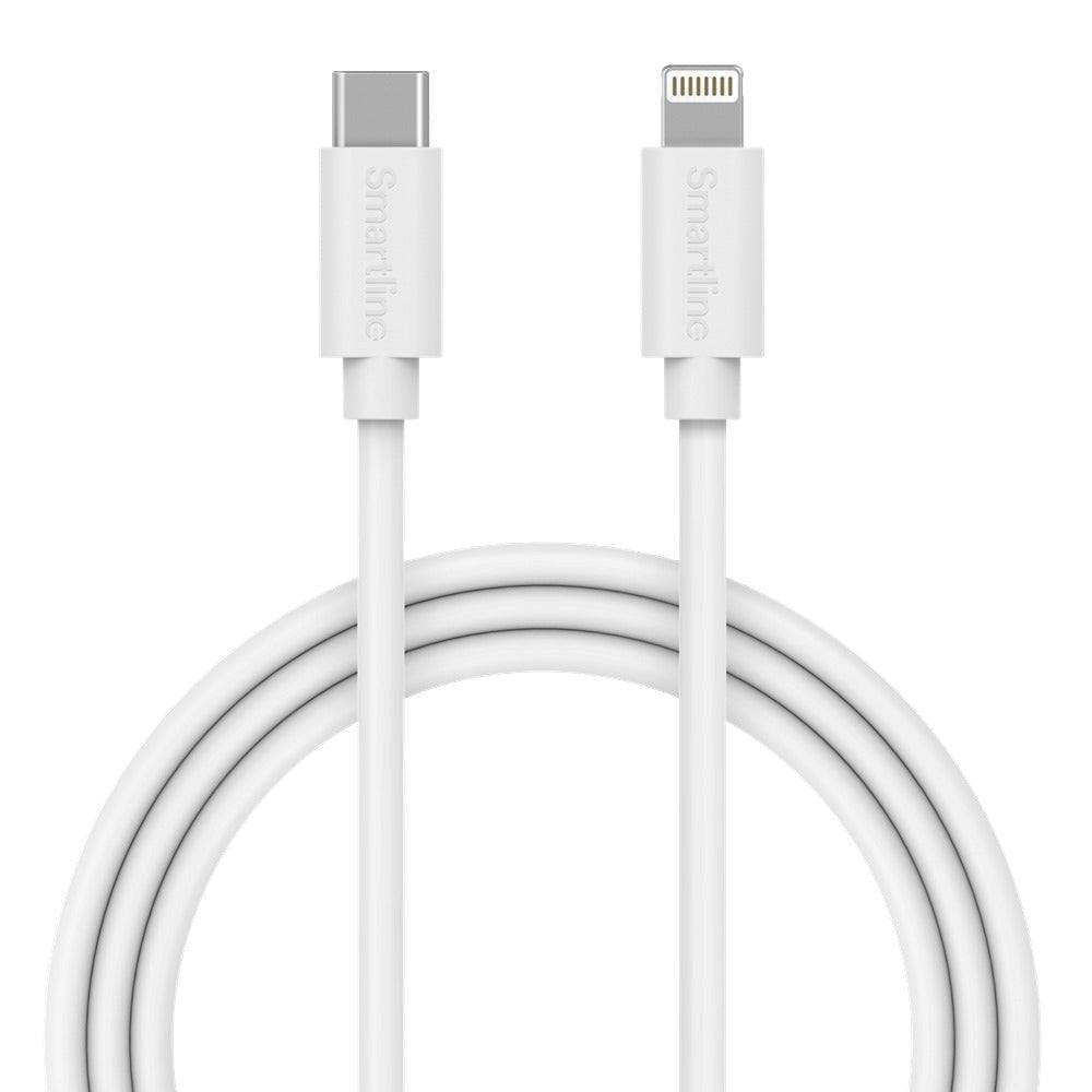 Smartline (27W) USB-C til Lightning Kabel 3 m. - Hvit