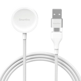 Smartline Apple Watch Lader m. 2-i-1 USB-A & USB-C - 1m - Hvit