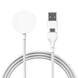 Smartline Apple Watch Lader m. 2-i-1 USB-A & USB-C - 1m - Hvit