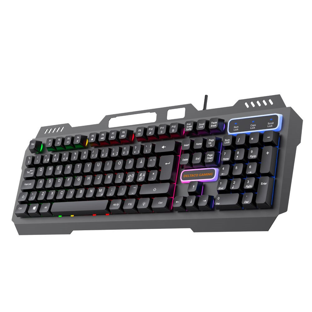 Deltaco DK130 Spilltastatur med RGB-Belysning – Nordisk Layout – Svart