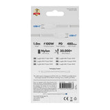 X2O Longlife 100W USB-C til USB-C Kabel - 1m - Hvit