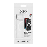X2O iPhone 17 Pro Max Mag Clear Deksel - MagSafe Kompatibel - Gjennomsiktig