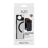 X2O iPhone 17 Pro Mag Frosted Deksel - MagSafe Kompatibel - Matt Svart