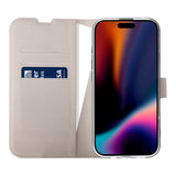 X2O iPhone 17 Pro Classic Wallet Flip Deksel - Kortholder & Stativfunksjon - Beige