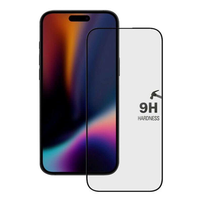 X2O iPhone Air 9H Skjermbeskytter i Herdet Glass - inkl. Monteringsramme - Gjennomsiktig / Svart Kant