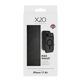 X2O iPhone Air Mag Wallet Flip Deksel med Kortholder - Svart