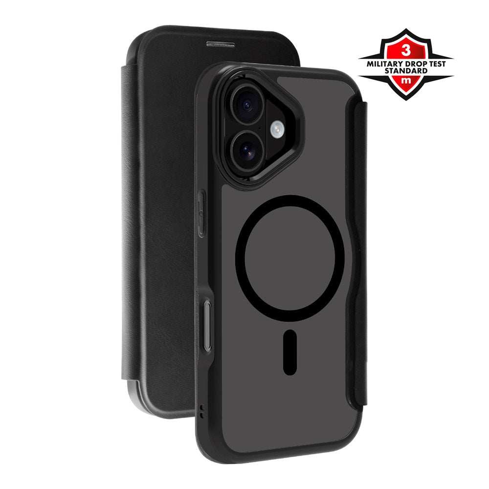 X2O iPhone 17 Mag Wallet Flip Deksel med Kortholder - Svart