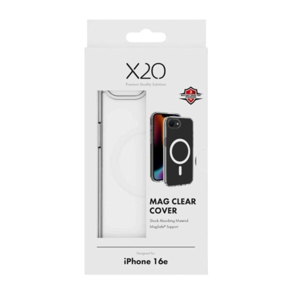 iPhone 17e / 16e X2O Mag Clear Deksel - MagSafe Kompatibel - Gjennomsiktig