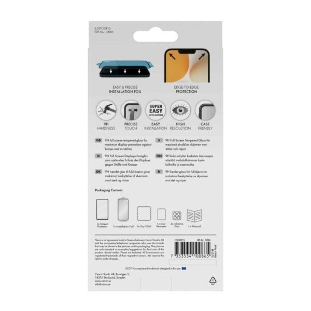 OnePlus 15 X2O 9H Full Fit Herdet Skjermbeskyttelsesglass - Gjennomsiktig