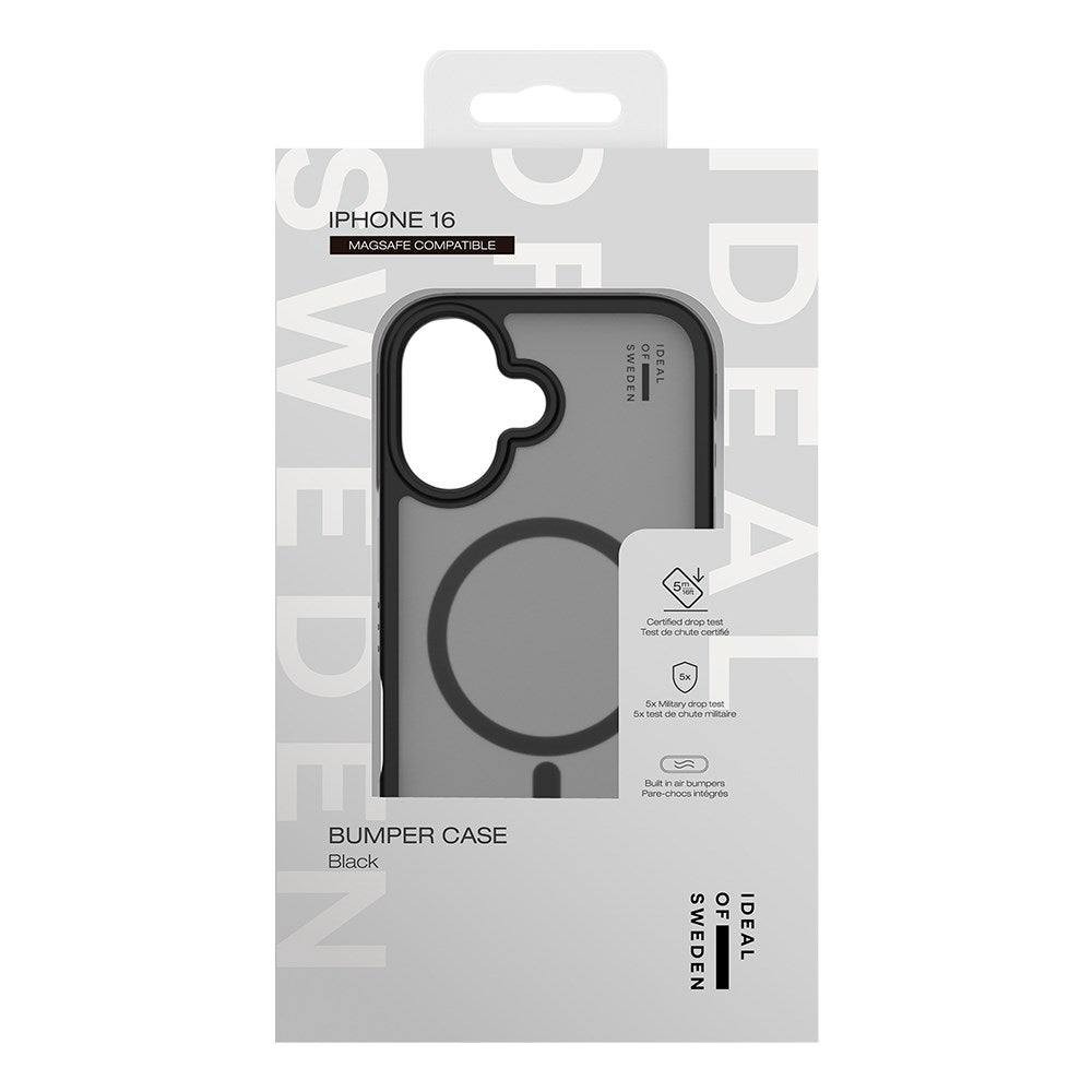 iDeal Of Sweden iPhone 16 Ideal Bumper Deksel - MagSafe Kompatibel - Black