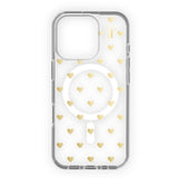 iPhone 16 Pro iDeal Of Sweden Clear Deksel - MagSafe Kompatibel - Golden Hearts