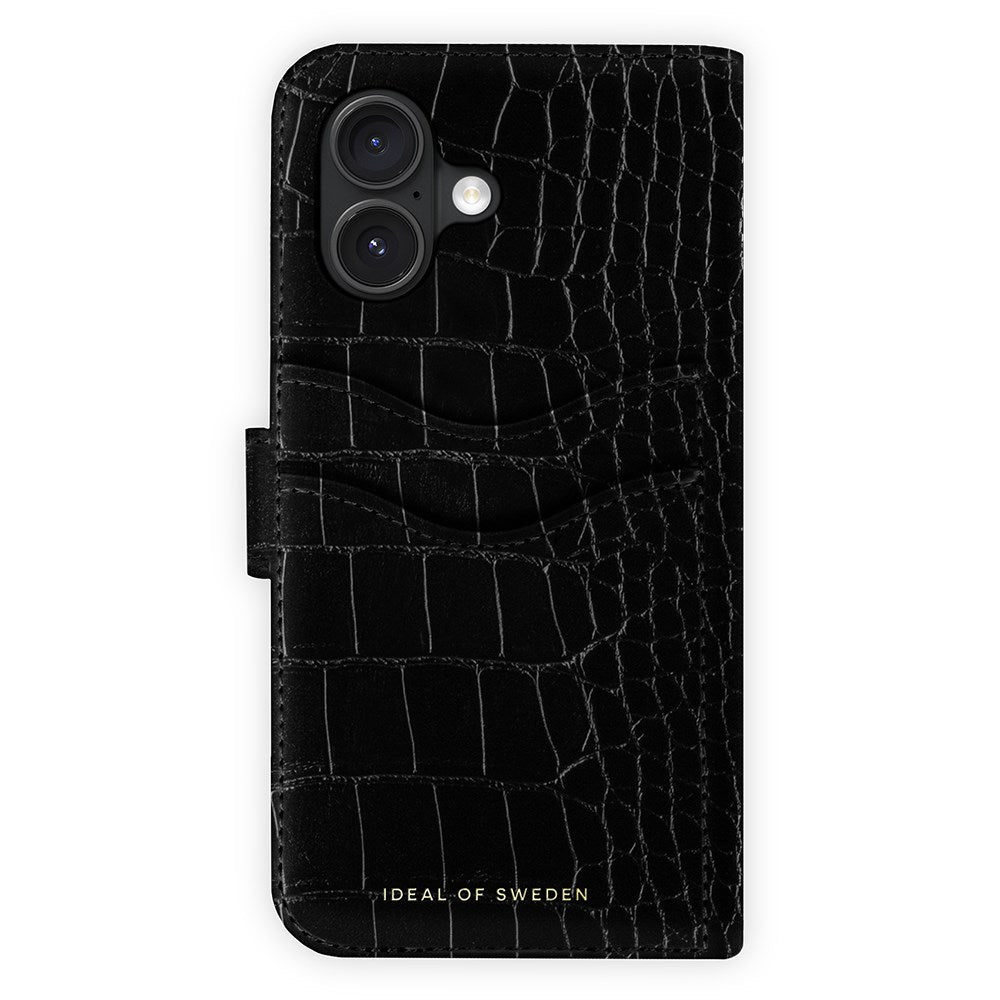 iDeal Of Sweden iPhone 16 - MagSafe - Magnet Wallet+ Deksel - Black Croco
