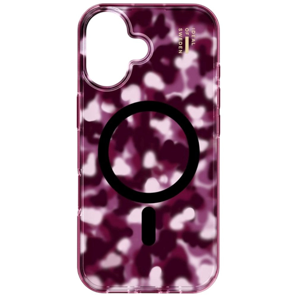 iPhone 16 iDeal Of Sweden Clear Deksel - MagSafe Kompatibel - Cherry Crush